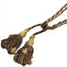 Sage Brick Gold Chenille Fabric Tassel Set