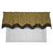 Charlestown Check Bradford Valance Window Curtain in Brown