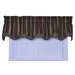 Montego Stripe Bradford Valance Window Curtain in Black