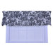 Victoria Park Toile Tailored Valance Window Curtain in Black