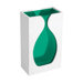 9.75" Glass Vase with White Wooden Case