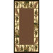 Oasis Palm Design Black Novelty Rug