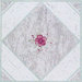 Vinyl Light Taupe / Pink Flower Floor Tile (Set of 20)