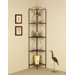 Four Tier Corner Shelf in Goldish Copper