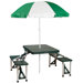 Picnic Table and Umbrella Combo Pack