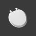 Wood Round Toilet Seat with Cover in White