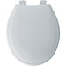 Round Solid Plastic Toilet Seat with Easy Clean and Change Hinges