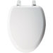 Round Molded Wood Toilet Seat with Top-Tite Hinges