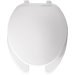 Elongated Open Front Solid Plastic Toilet Seat with Top-Tite Hinges