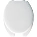 Elongated Commercial Open Front Solid Plastic Self-Sustaining Toilet Seat