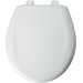Round Solid Plastic Toilet Seat with Top-Tite Hinges
