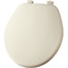 Round Molded Wood Toilet Seat Easy Clean and Change Hinges