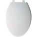 Elongated Solid Plastic Toilet Seat with JUST-LIFT Hinges with STA-TITE and DuraGuard