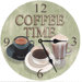 Coffee Time Round Clock