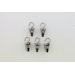 Clip with Hooks in Satin Nickel (Set of 24)