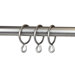 Curtain Ring with Eyelet 1.38" Inside Diameter in Satin Nickel (Set of 10)
