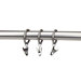 Curtain Ring with Clip 1" Inside Diameter in Satin Nickel (Set of 10)