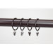 Curtain Ring with Clip 2" Inside Diameter in Cocoa (Set of 10)