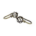 Modern Twist Holdback / Tieback in Antique Brass (Set of 2)