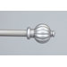 Classic Pumpkin Curtain Rod in Satin Nickel
