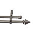 Modern Cone Double Curtain Rod in Satin Nickel