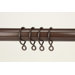 Curtain Ring with Eyelet 1.75" Inside Diameter in Cocoa (Set of 10)