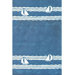 Beach Rug Blue Sailboat Novelty Rug