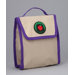 Lauren Snack Bag in Tan / Purples Trim and Liner