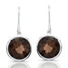 Moonstruck Sterling Silver and Smoky Quartz 11 ct Earrings