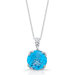 &eacute;lan "Ivy" Sterling Silver and Brilliant Diamond 17Carat Swiss Blue Topaz Pendant