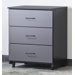 Tuff Stor Three Drawer Unit in Charcoal Grey and Textured Black