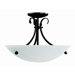 Georgian 3 Light Semi Flush Mount