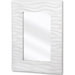 Contemporary Plain Mirror in White Lacquer