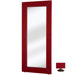 Contemporary Leather Plain Mirror in Red