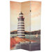 6Feet Tall Double Sided Lighthouses Canvas Room Divider