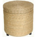 Rush Grass Storage Footstool in Natural