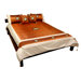 6 Piece Thai Silk Medallion Duvet Set in Bronze