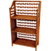 33" Natural Fiber Shelving Unit in Honey