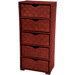 25" Natural Fiber Chest of Drawers in Mahogany