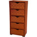 25" Natural Fiber Chest of Drawers in Honey