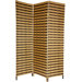 6 Feet Tall Two Tone Natural Fiber Room Divider