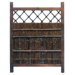 Japanese Dark Stain Wood and Bamboo Garden Gate