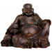 8" Sitting Laughing Buddha Statue in Faux Antique Bronze