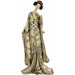 18" Geisha Figurine with Bamboo Tree Kimono
