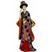 14" Geisha Figurine with Ivory Flower Sash