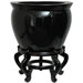 20" Porcelain Fishbowl in Zen Black