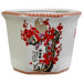 Round Flower Pot Planter with Cherry Blossom Design
