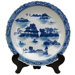 Landscape Decorative Plate in Ming Blue and White