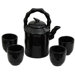 5 Piece Porcelain Tea Set in Black