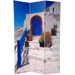 Double Sided Santorini Greece Room Divider